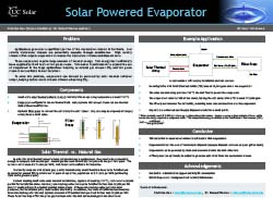 Solar Powered Evaporator